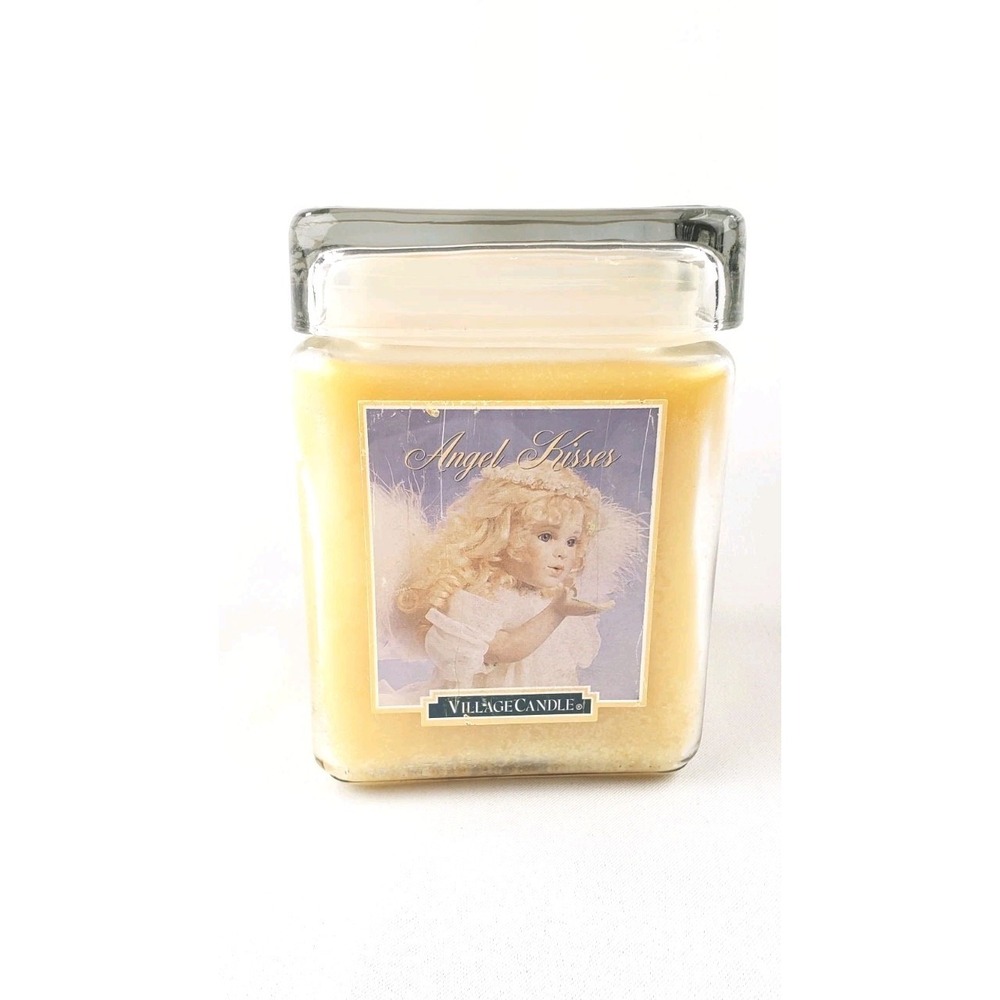 XL Village Candle Retired ANGEL KISSES Jumbo 38 oz. Butter Vanilla Double 2 Wick